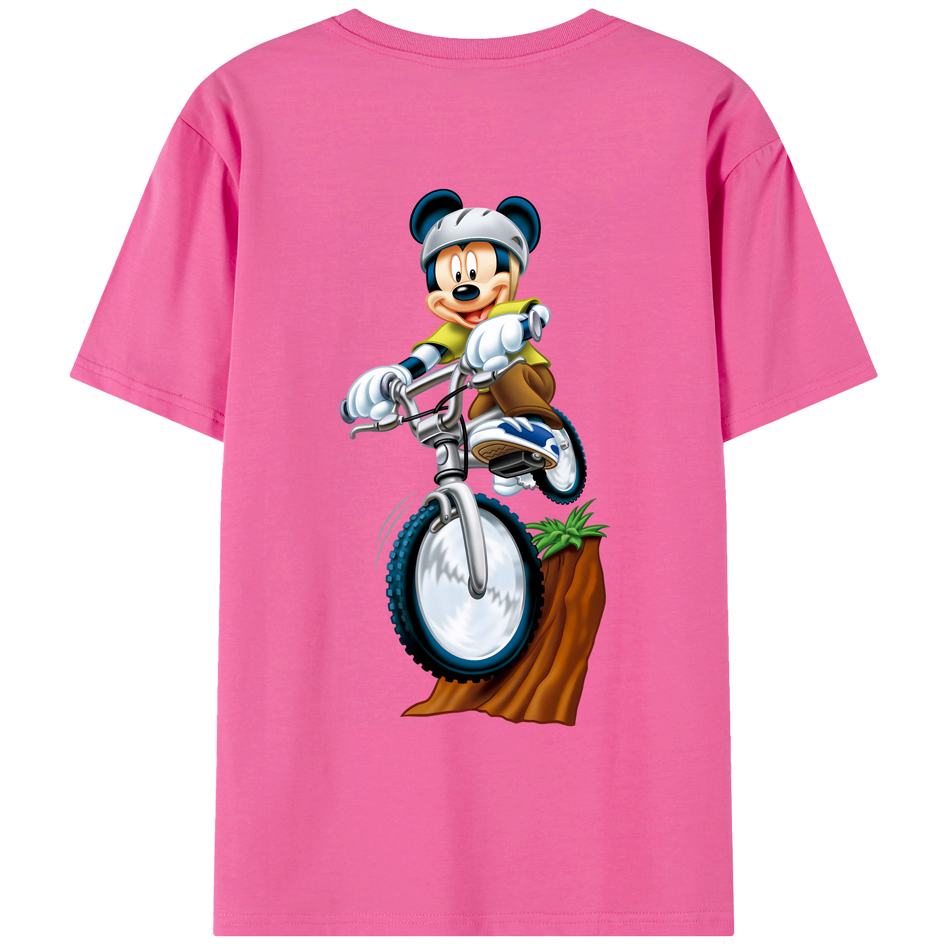 ミッキーマウス Mickey Mouse レディース半袖Tシャツ(バックプリント)